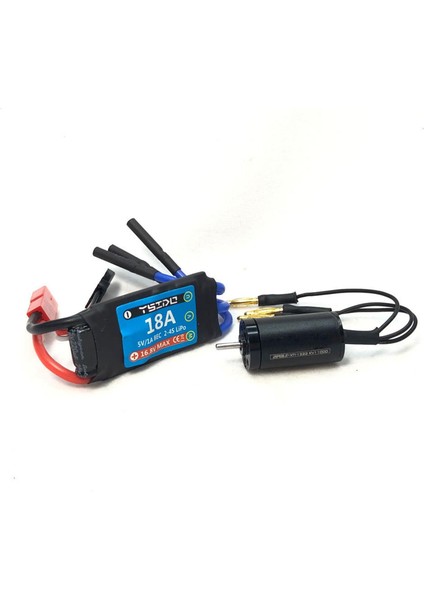 Fırçasız Motor Esc Combo, Su Geçirmez Güçlü Frenler 18A Esc 1/32 Rc Araba Için (Yurt Dışından)