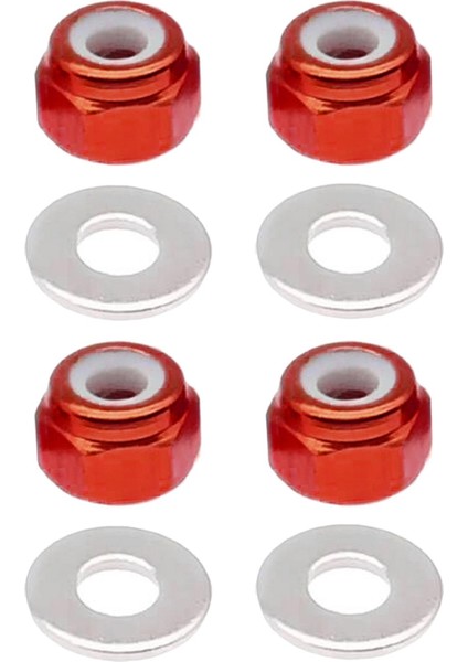 8 Adet M3 Tekerlek Kilidi Fındık Wltoys Için 144001 1/14 Rc Model Araba Için Kırmızı Accs (Yurt Dışından)