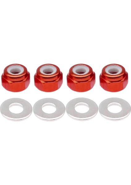 8 Adet M3 Tekerlek Kilidi Fındık Wltoys Için 144001 1/14 Rc Model Araba Için Kırmızı Accs (Yurt Dışından)
