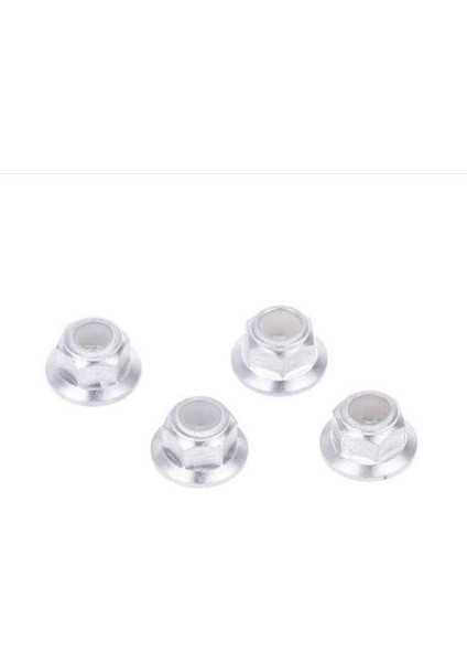 Rc Hsp 122049 Için 1:10 Yükseltme Parçaları Için Alüminyum Naylon Somun Gümüş 4 Adet (Yurt Dışından)