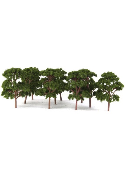 10 Adet Banyan Ağaçları Model Tren Manzara Peyzaj Ölçeği 1:75 - Koyu Yeşil (Yurt Dışından)