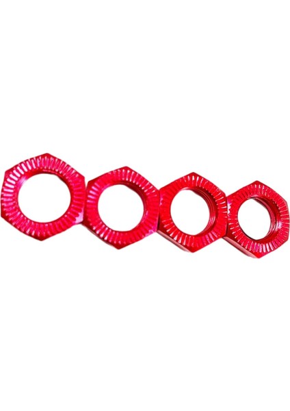 4 Hex Wheel Somun 1: 7 1: 8 Rc Araçlar Yedek Parça Aksesuarları Kırmızı (Yurt Dışından) modelleri