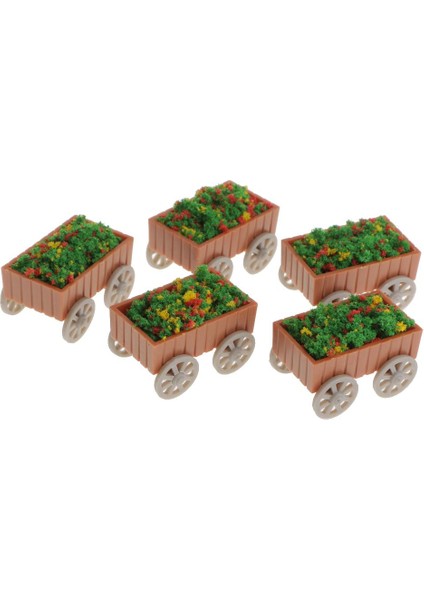 5 Adet Model Dikdörtgen Flowerbed Park Bahçe Demiryolu Border Parterre 1:50 O (Yurt Dışından)