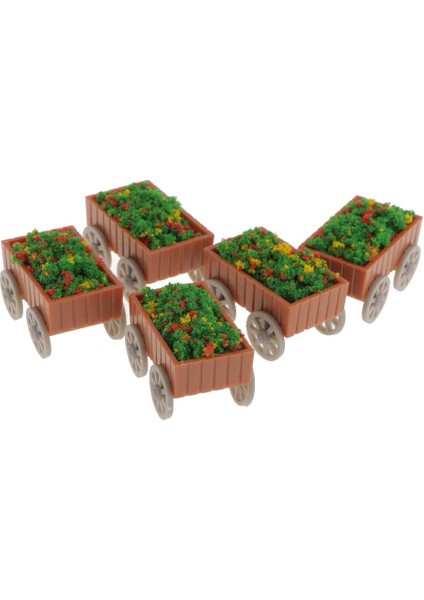 5 Adet Model Dikdörtgen Flowerbed Park Bahçe Demiryolu Border Parterre 1:50 O (Yurt Dışından)