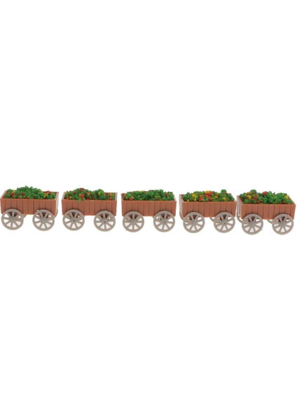 5 Adet Model Dikdörtgen Flowerbed Park Bahçe Demiryolu Border Parterre 1:50 O (Yurt Dışından)