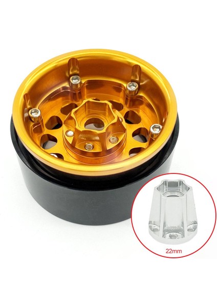Tekerlek Hex Hubs Tekerlekler Eksenel 1/10 D90 1.9 / 2.2 Inç Tekerlek Rc Kamyon 22MM Gümüş (Yurt Dışından)