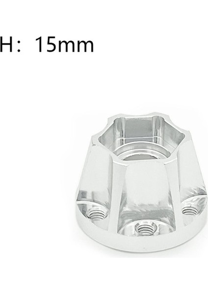 Tekerlek Hex Hubs Tekerlekler Eksenel 1/10 D90 1.9 / 2.2 Inç Tekerlek Rc Kamyon 15MM Gümüş (Yurt Dışından)