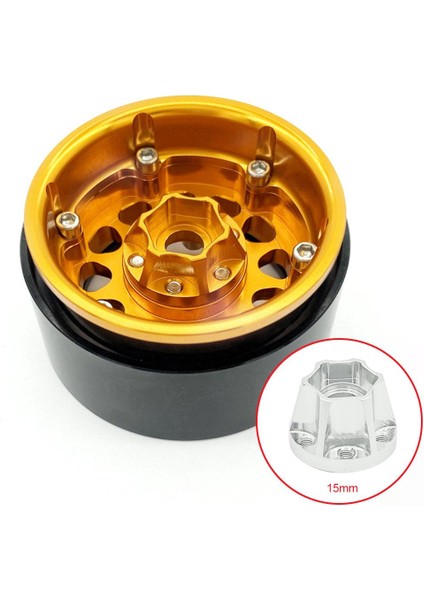 Tekerlek Hex Hubs Tekerlekler Eksenel 1/10 D90 1.9 / 2.2 Inç Tekerlek Rc Kamyon 15MM Gümüş (Yurt Dışından)