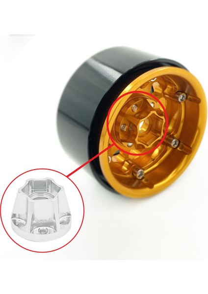 Tekerlek Hex Hubs Tekerlekler Eksenel 1/10 D90 1.9 / 2.2 Inç Tekerlek Rc Kamyon 15MM Gümüş (Yurt Dışından)