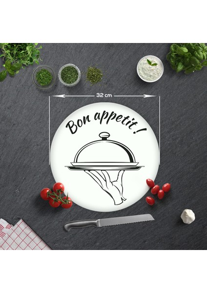 Cam Kesme Tahtası - Cam Kesme Tablası | Bon Appetit - Servis | Çap 32cm fiyatları