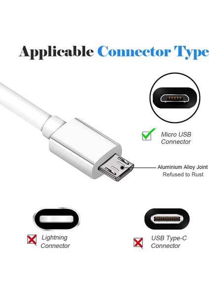 Micro Girişli Şarj ve Data Kablosu 6 Amper