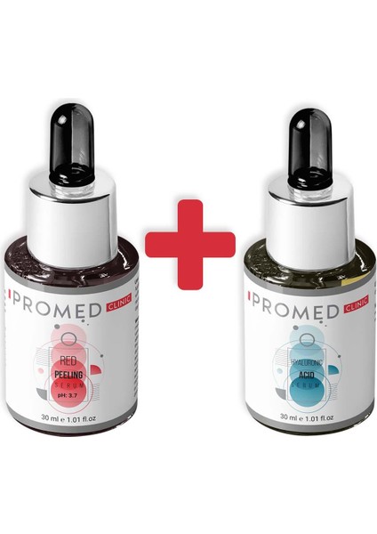 Cilt Kırmızı Peeling Serum 30 ml + Hyaluronic Serum 30 ml