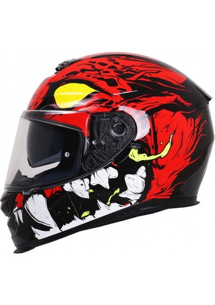 Eagle Sv Jaguar Gloss Red Full Face Motosiklet Kaskı