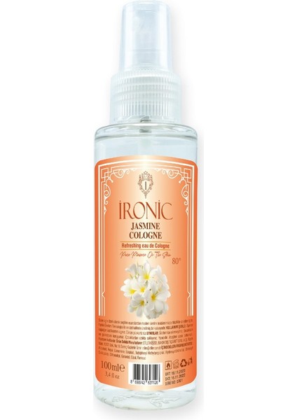 Ironic Yasemin Kolonyası 80 Derece 100 ml