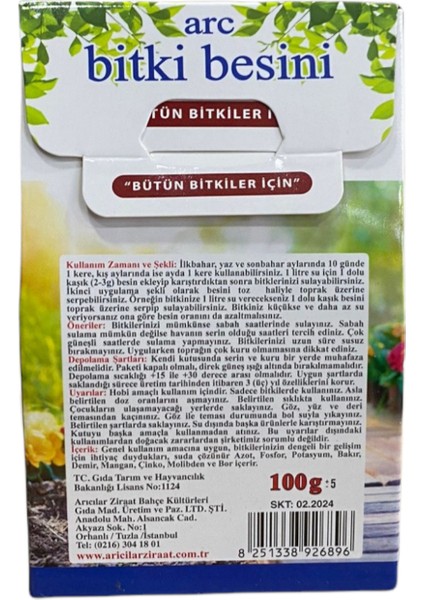 Ucuzzavm 1. Kalite Arc Bitki Besini Tüm Bitkiler Için fiyatları