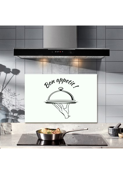 Cam Ocak Arkası Koruyucu | Bon Appetit - Servis | 40cm X 60cm