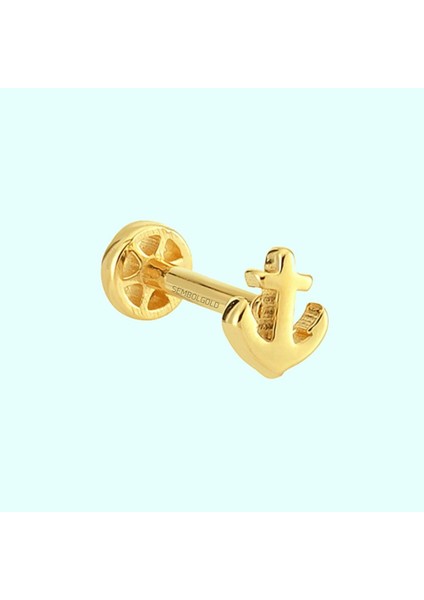 Altın Çapa Tragus Piercing 14 Ayar