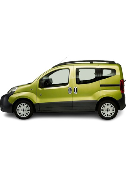 Citroen Nemo Uyumlu Krom Kaplama Kapı Kolu Seti + Çerçeve Sağ ve Sol 4 Kapı 8 Parça