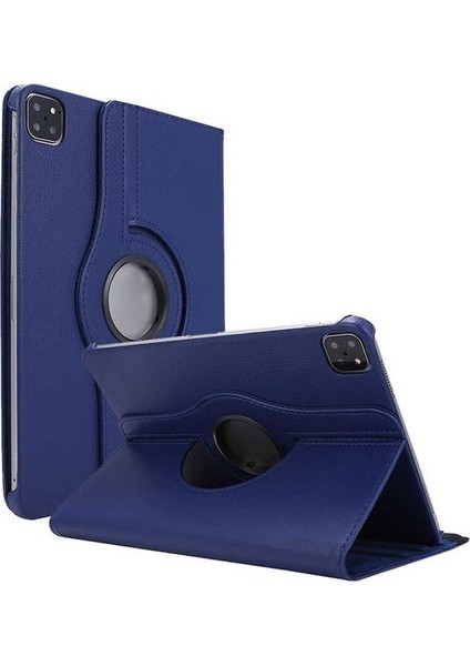 Apple Ipad Pro 12.9 2021 (5.nesil) Kılıf Dönebilen Standlı Kapaklı Kılıf + Cam Ekran Koruyucu