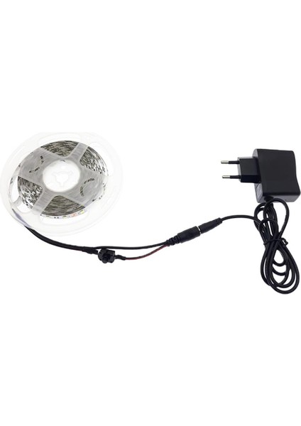 3 Çipli Beyaz Şerit LED 3 Metre + 12V Adaptör Kuruluma Hazır Set