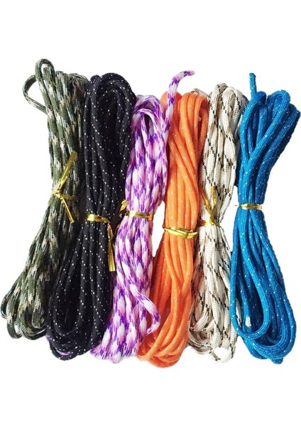 6'lı 550 Paraşüt Kordon Ipi Mil Spec Tip 7 Strand Core Açık (Yurt Dışından)
