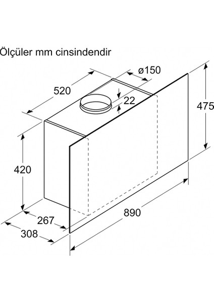 DWF95AJ60T 90 cm Düz Siyah Davlumbaz