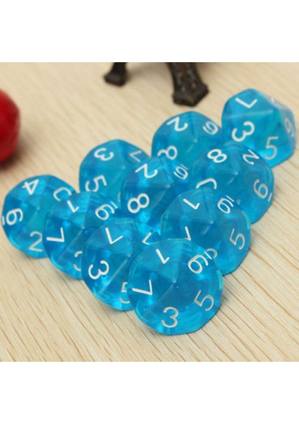 10 Adet / Takım Trpg Oyunları Temizle D10 Çoklu Taraflar Zar Blue (Yurt Dışından) fiyatları