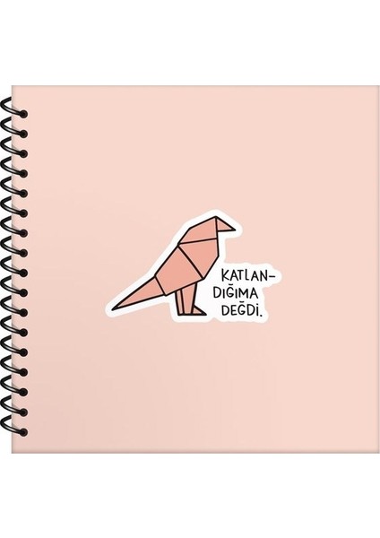 Hisli Şeyler Çizgili Defter 16 x 15 cm Katlandığıma Değdi  50 Yaprak