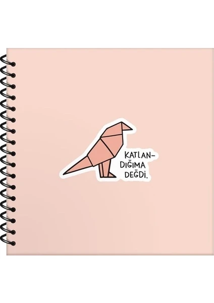 Hisli Şeyler Çizgili Defter 16 x 15 cm Katlandığıma Değdi  50 Yaprak