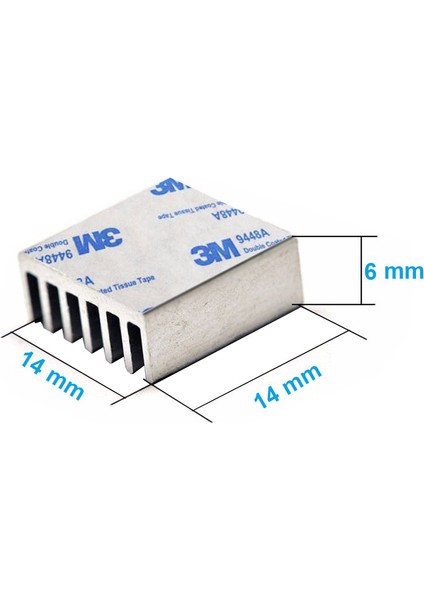 Pasif Chipset Soğutucu 1.4*1.4.*6 mm Alüminyum Soğutucu Gri fiyatları