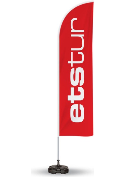 Etstur Yönlendirme Tanıtım ve Reklam Yelken Bayragı Kırmızı