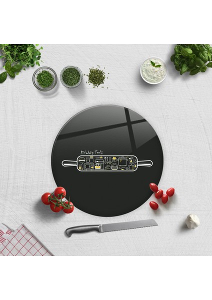 Cam Kesme Tahtası - Cam Kesme Tablası | Kitchen Tools - Mutfak Gereçleri | Çap 32cm