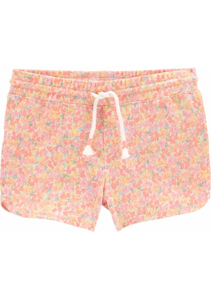 Kız Çocuk Çiçek Desenli Şort