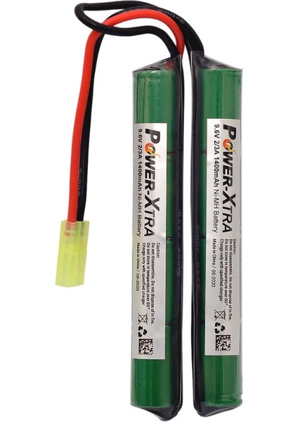 9.6V 1400MAH 2/3A Mini Tamiya Soketli Air Soft Gun Pili