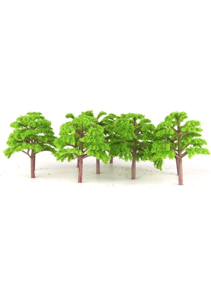 Sokak Rr Demiryolu Diorama Mimarisi Için 10X Ağaç Modeli Açık Yeşil (Yurt Dışından)