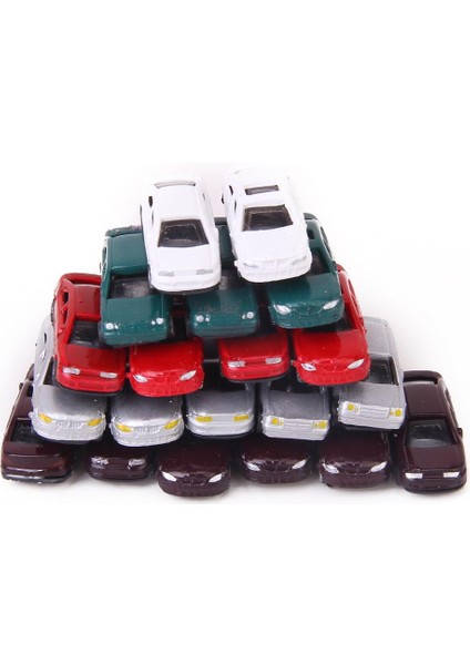 50 Adet Boyalı Arabalar Model Tren Düzeni Binası Diorama Diorama N Skalalı 1: 150 (Yurt Dışından) modelleri