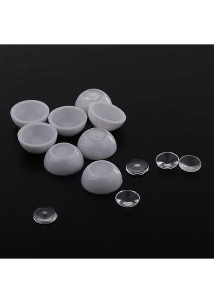 4 Pairs 16MM Yarım Yuvarlak Hollow Göz Bebek 9mm Iris Dıy Bebekler (Yurt Dışından)