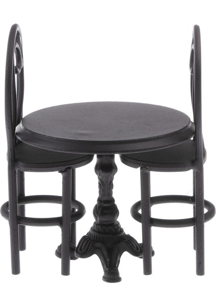 3'lü Minyatür Dollhouse Yemek Masa Sandalyeleri Modeli, 1/12TH Bebek Evi Için (Yurt Dışından)