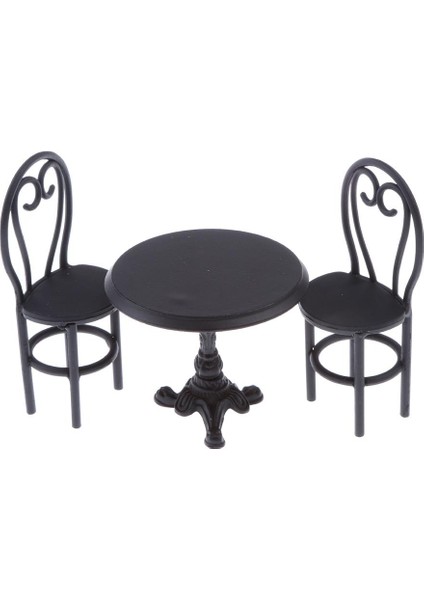 3'lü Minyatür Dollhouse Yemek Masa Sandalyeleri Modeli, 1/12TH Bebek Evi Için (Yurt Dışından) fiyatları