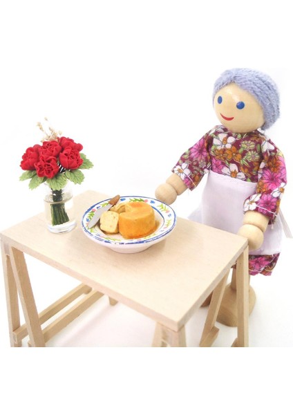 1:12 Dollhouse Minyatürleri Çiçek Tabağı Kek Yemek Fırın Mutfak Dolabı (Yurt Dışından)