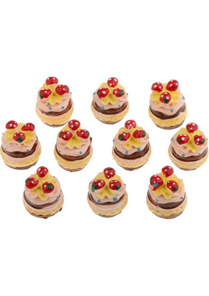 10'lu Mini 3-Çilek Tatlı Ekmek Mutfak Gıda 12TH Dollhouse Minyatür Accs (Yurt Dışından)