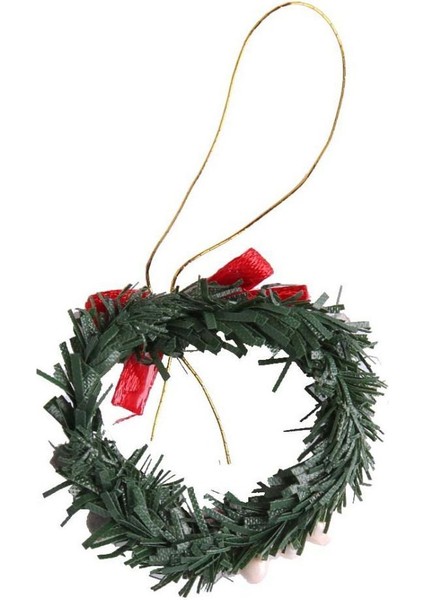 1/12 Simülasyon Minyatür Yaşam Sahnesi Peri Noel Garland Süsler Aksesuar Çelenk (Yurt Dışından) fırsatları