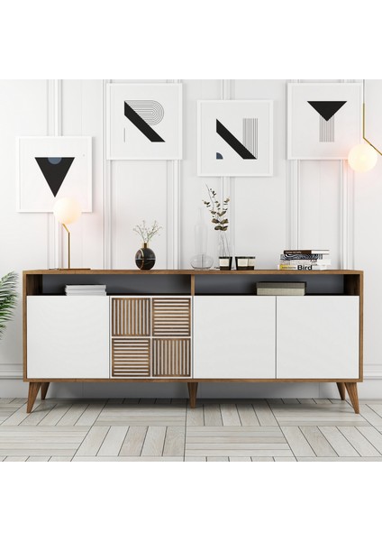 Variant Milan 3 Lü Salon Takımı - Ceviz / Beyaz