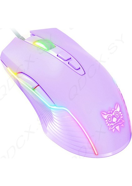 6400 Dpı Kablolu Oyun Faresi - Mor (Yurt Dışından)