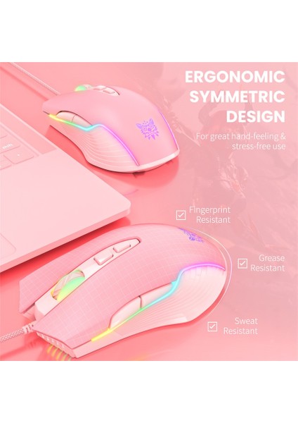 6400 Dpı Kablolu Oyun Faresi - Mor (Yurt Dışından) indirimleri