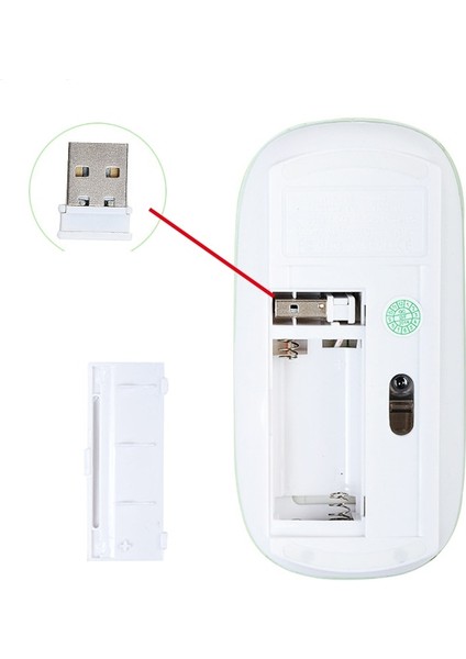 1600 Dpı 2.4g USB Optik Kablosuz Bilgisayar Faresi - Yeşil (Yurt Dışından) modelleri