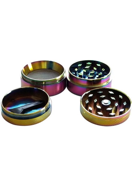 4 Katmanlı 40MM Metal Grınder / Tütün ve Baharat Öğütücü - Raınbow