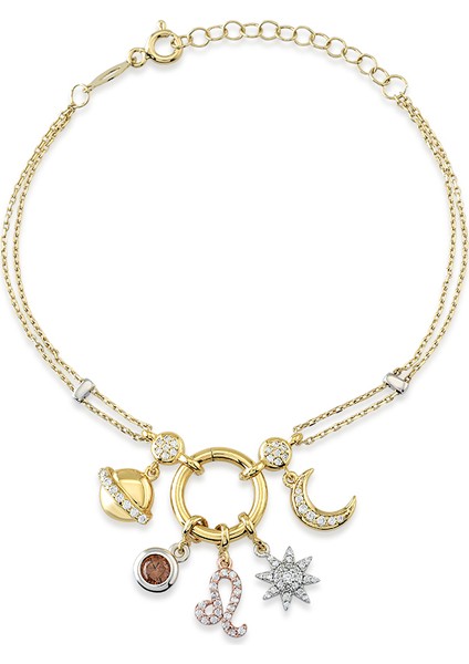 Aslan Burcu Gümüş Bileklik BLTG.104