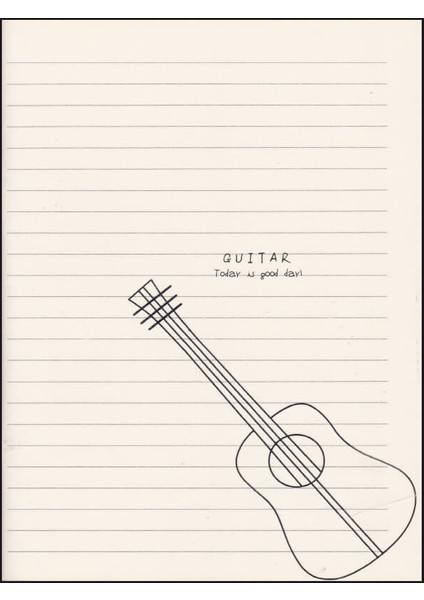 Morning 3196 A4 Pls. Kp. Gitar Desen Defter