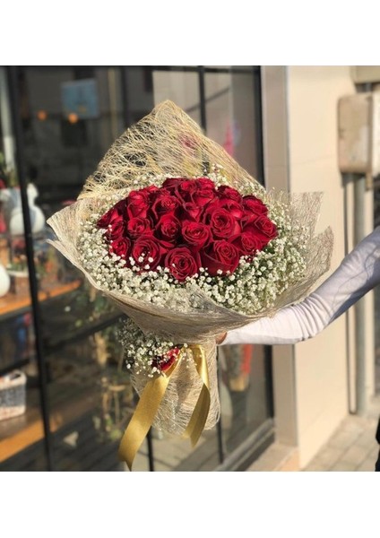 30'lu Kırmızı Gül Buketi